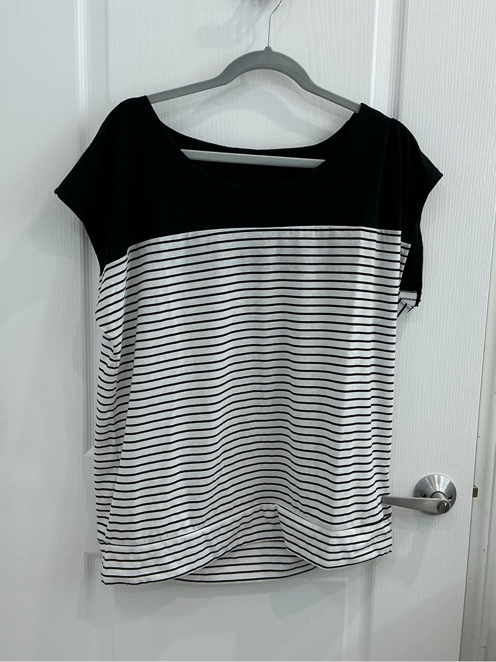 Black & White Striped Women’s Top